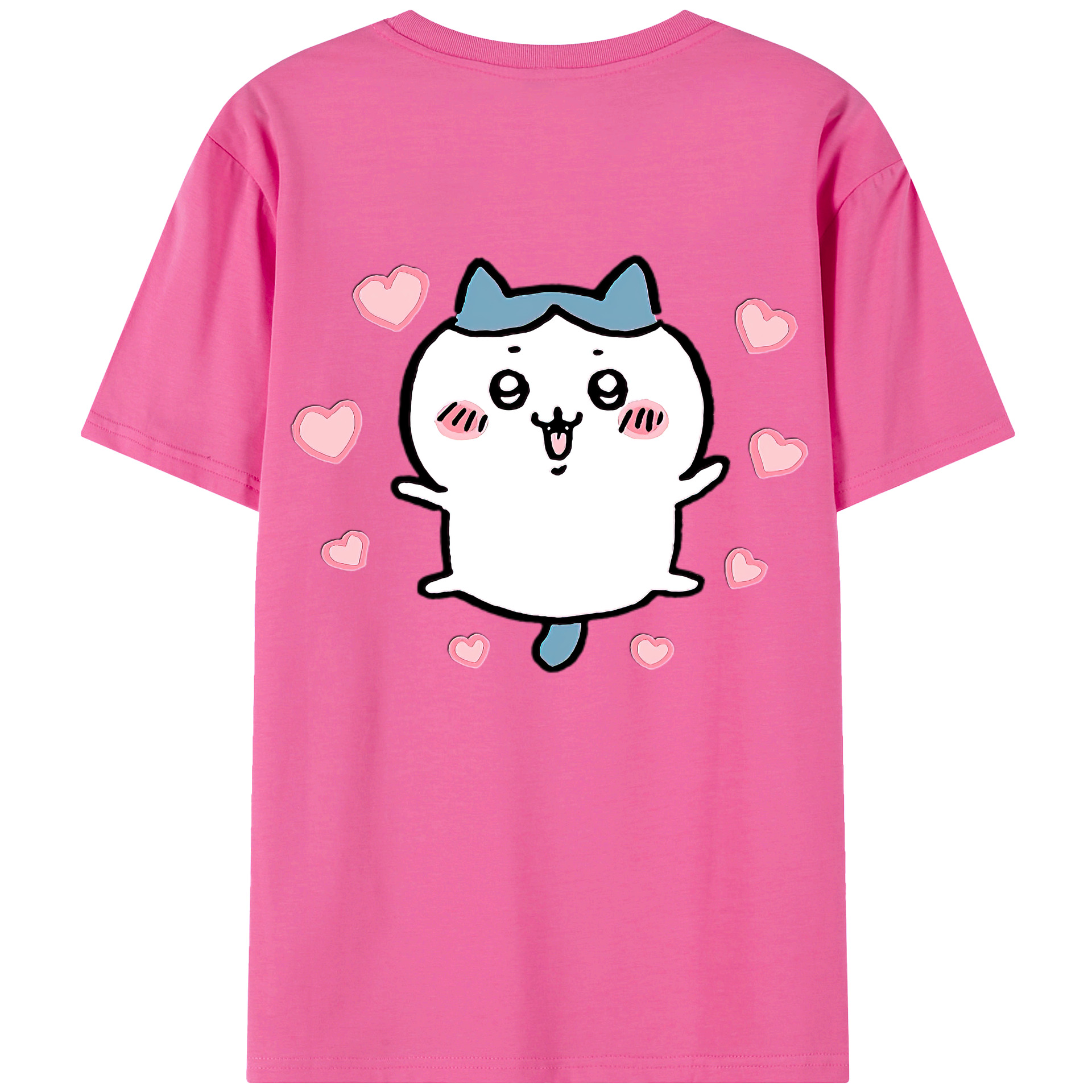 （画像用） ちいかわ ハチワレ Chii-kawa hachiware レディース半袖Tシャツ(バックプリント)